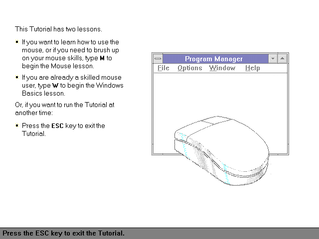 Windows 3 mouse tutorial